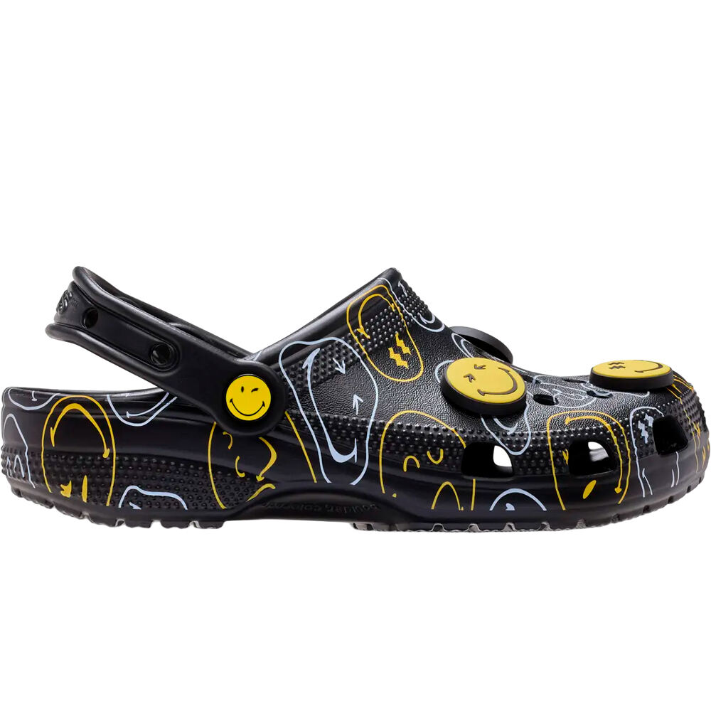 Crocs zueco hombre Smiley Classic Clog U lateral exterior