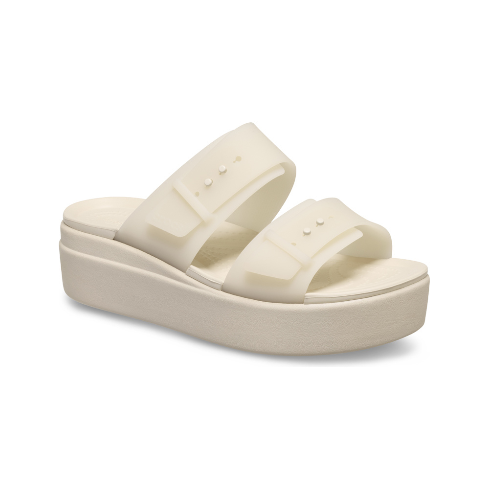 Crocs zueco mujer Brooklyn BuckleFrostedLowWedge W lateral interior