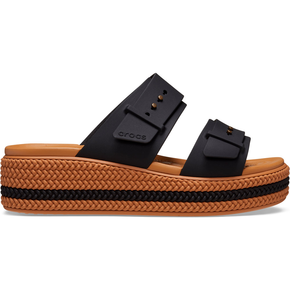 Crocs zueco mujer Brooklyn Woven Buckle W lateral exterior