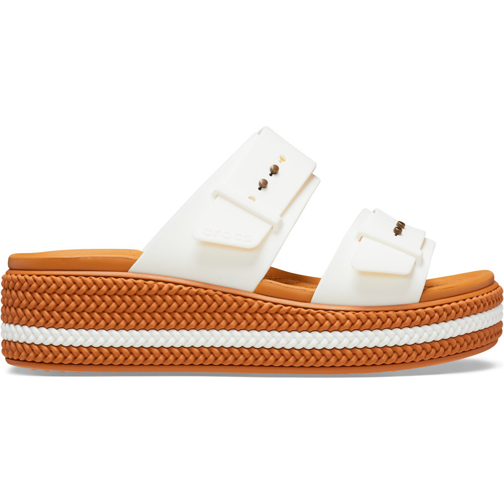 Crocs zueco mujer Brooklyn Woven Buckle W lateral exterior