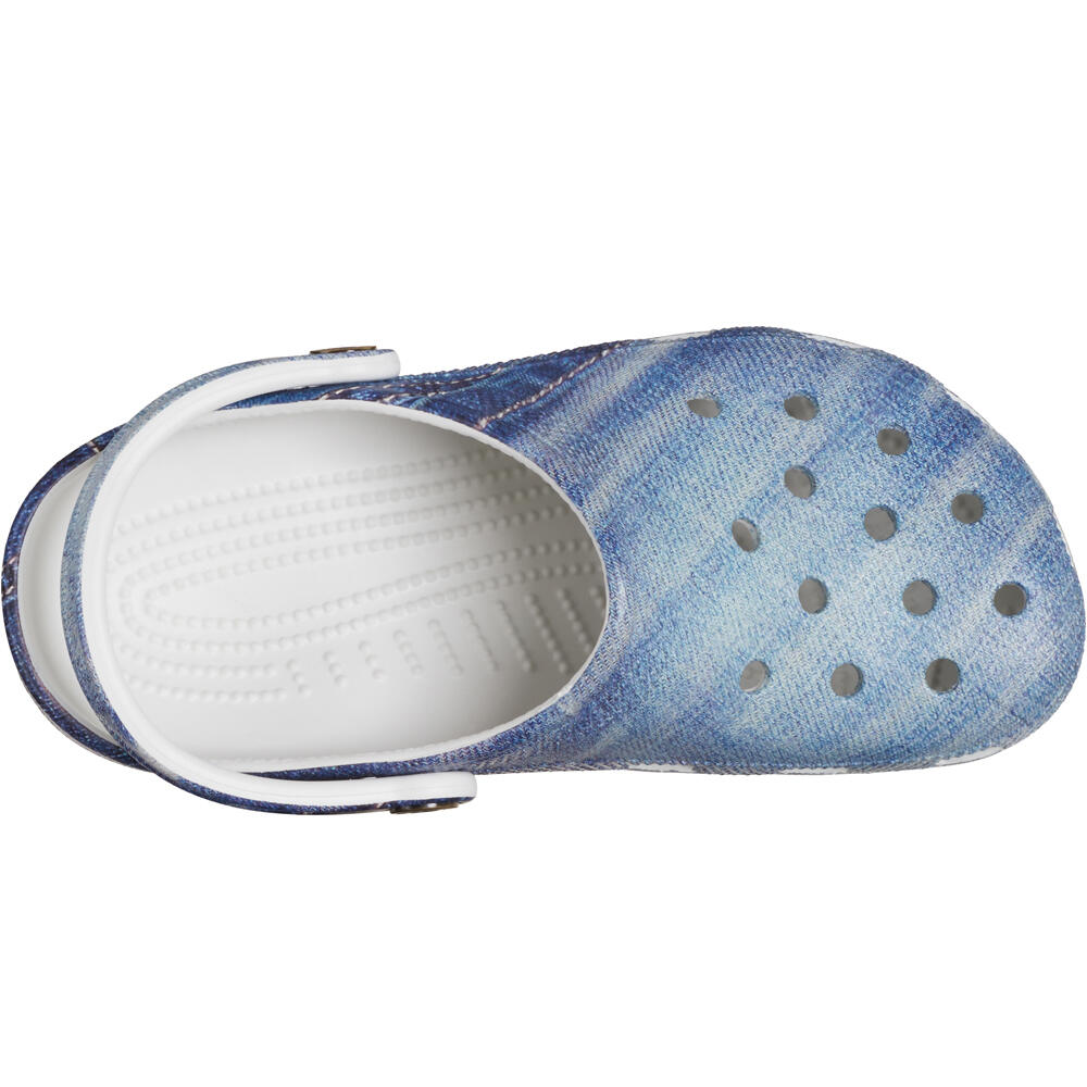 Crocs zueco mujer Classic Denim Clog lateral interior