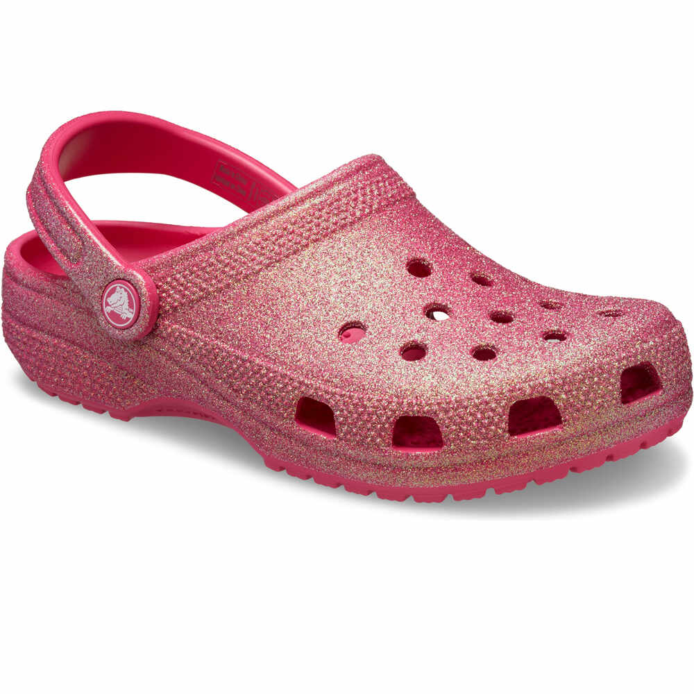 Crocs zueco mujer Classic Iridescent Glitter Cg U lateral interior