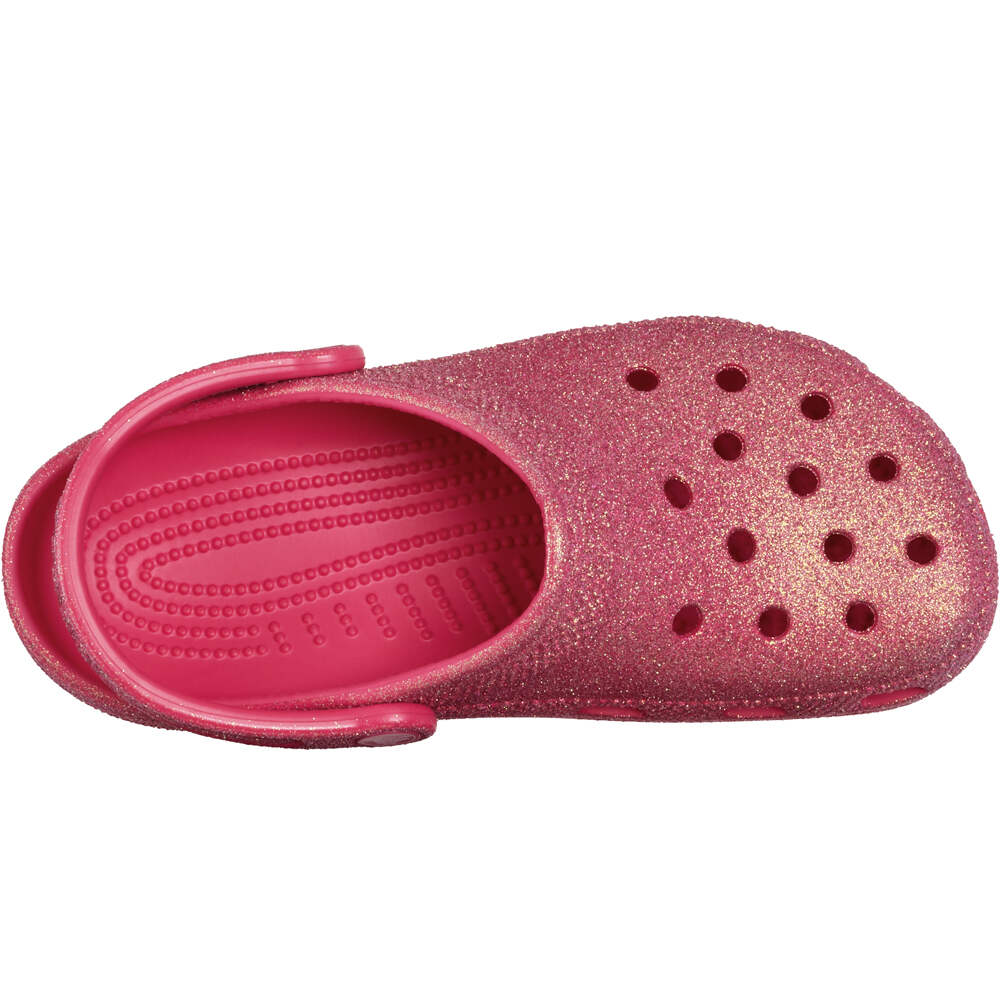 Crocs zueco mujer Classic Iridescent Glitter Cg U vista superior