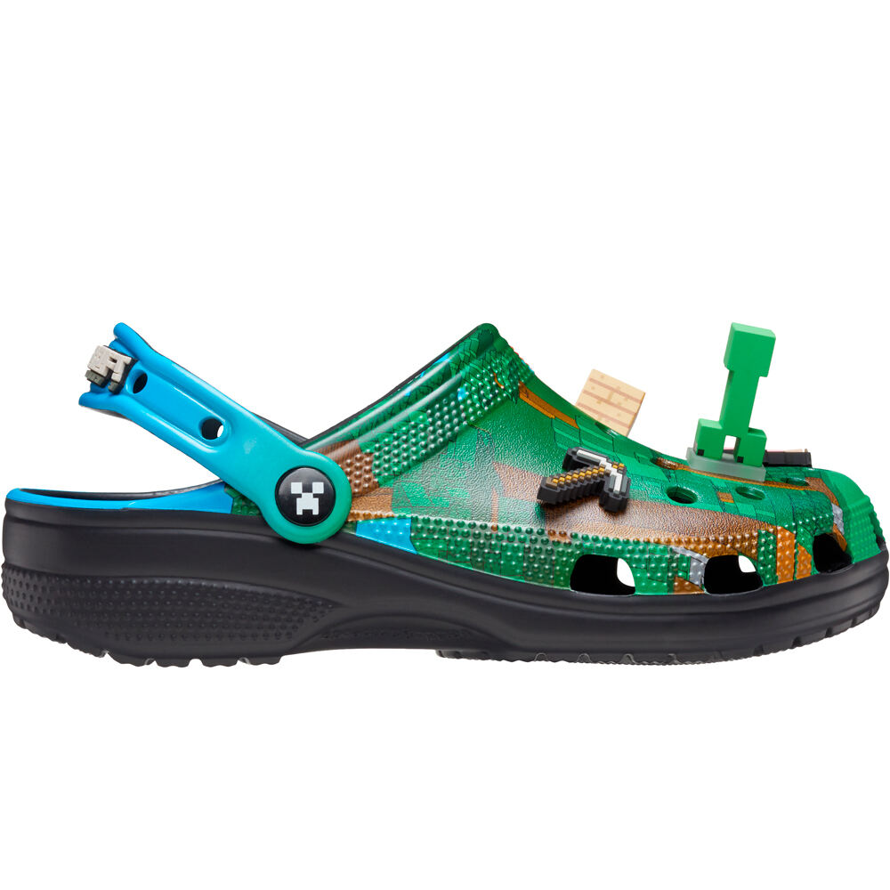 Crocs zueco mujer Minecraft Classic Clog U lateral exterior