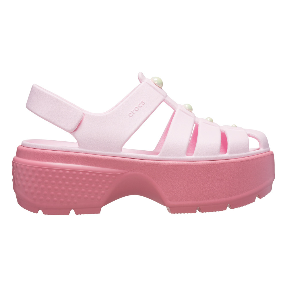 Crocs zueco mujer Stomp Fisherman Pearl Sandal U lateral exterior