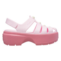 Crocs zueco mujer Stomp Fisherman Pearl Sandal U lateral exterior