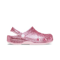 Crocs zueco niño Classic Chunky Glitter Clog K lateral exterior