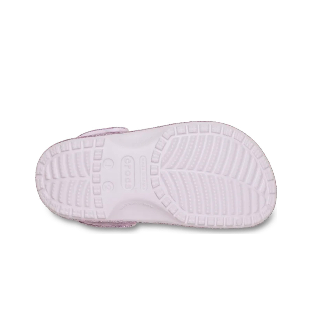 Crocs zueco niño Classic Chunky Glitter Clog K vista trasera