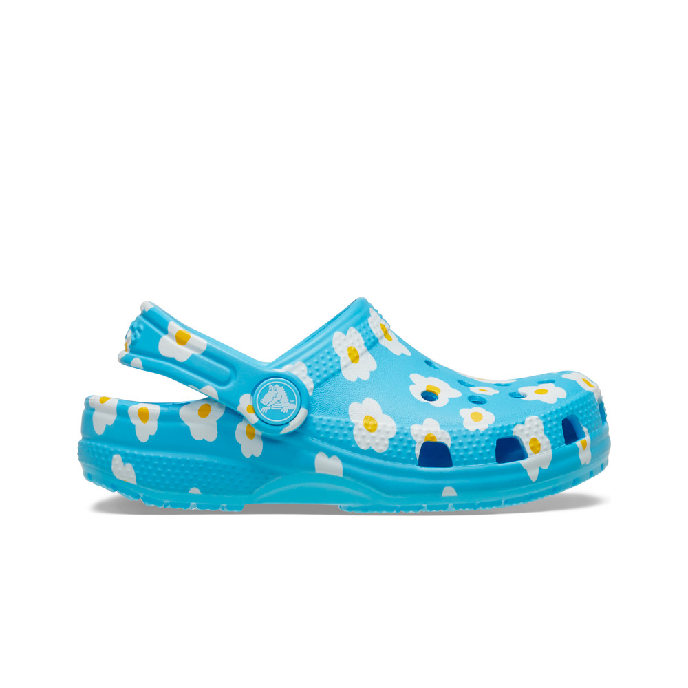 Crocs zueco niño Classic Daisy Clog T lateral exterior