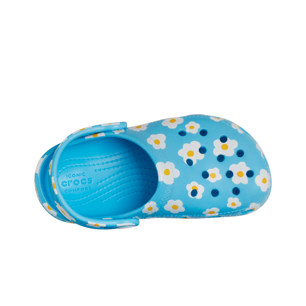 Crocs zueco niño Classic Daisy Clog T lateral interior