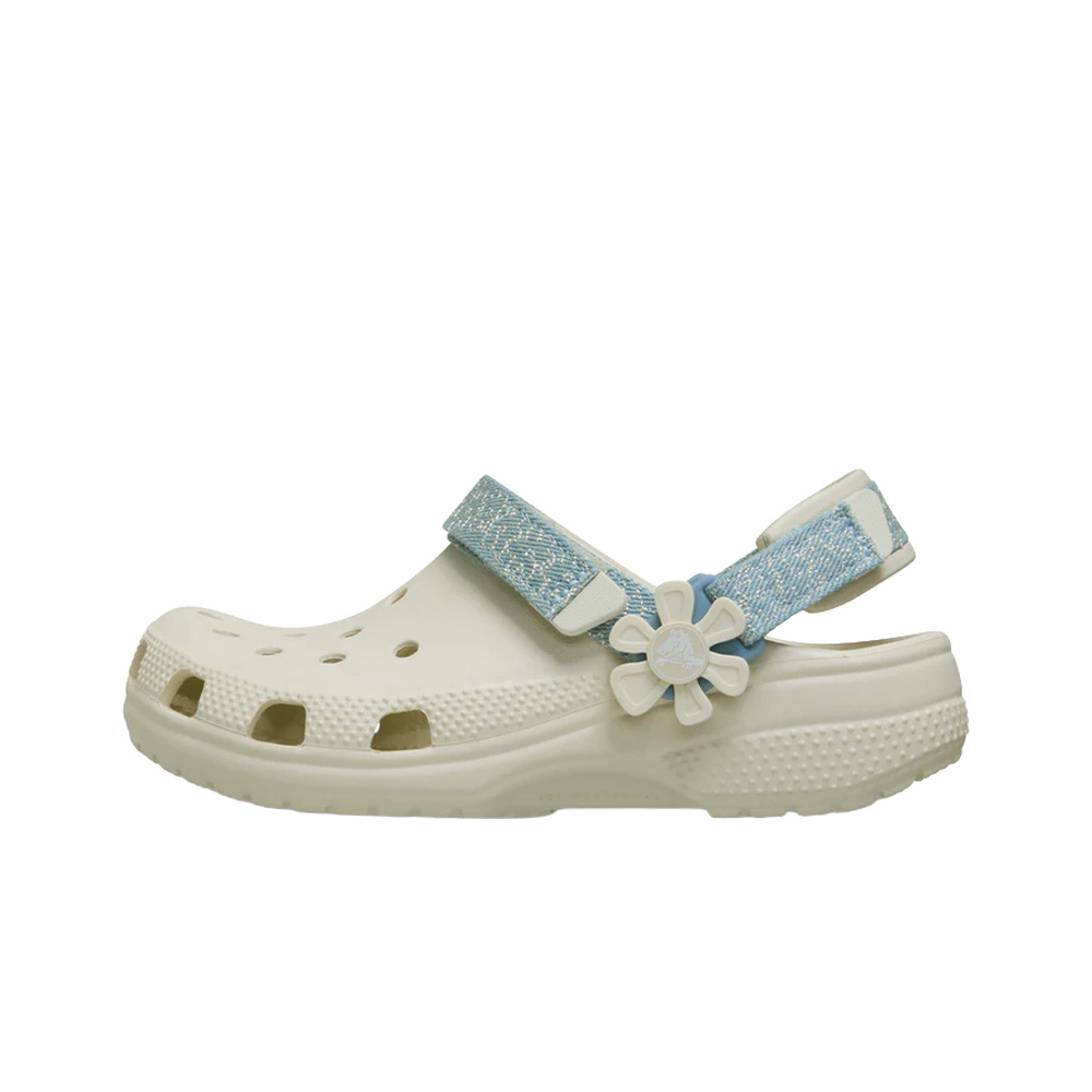 Crocs zueco niño Classic Dnm Flwr Adj Backstrap Clog K puntera