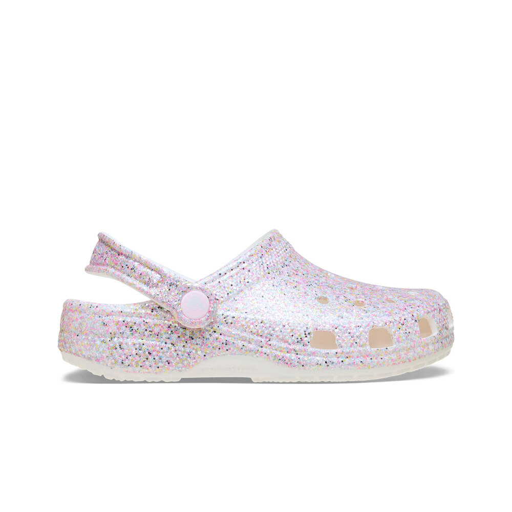 Crocs zueco niño Classic Fantasy Glitter Clog K lateral exterior
