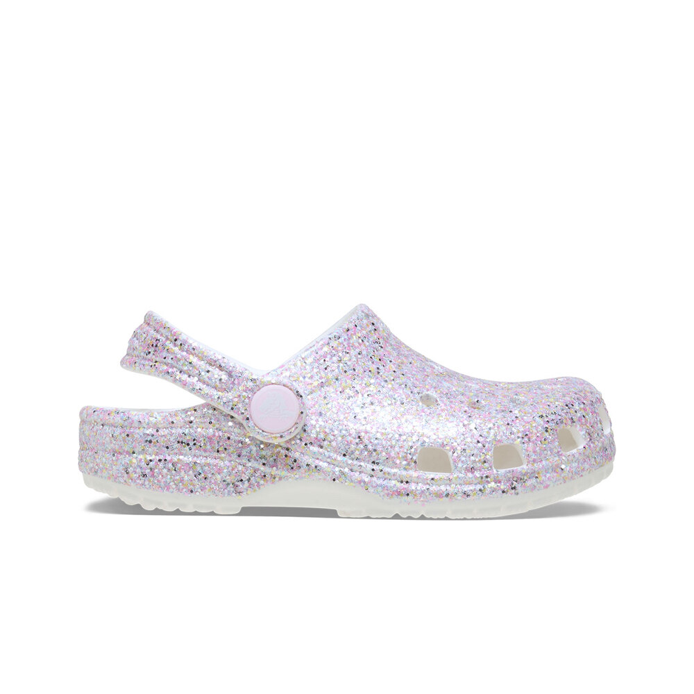 Crocs zueco niño Classic Fantasy Glitter Clog T lateral exterior