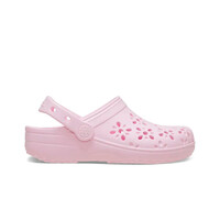 Crocs zueco niño Classic Floral Cut Out Clog K lateral exterior