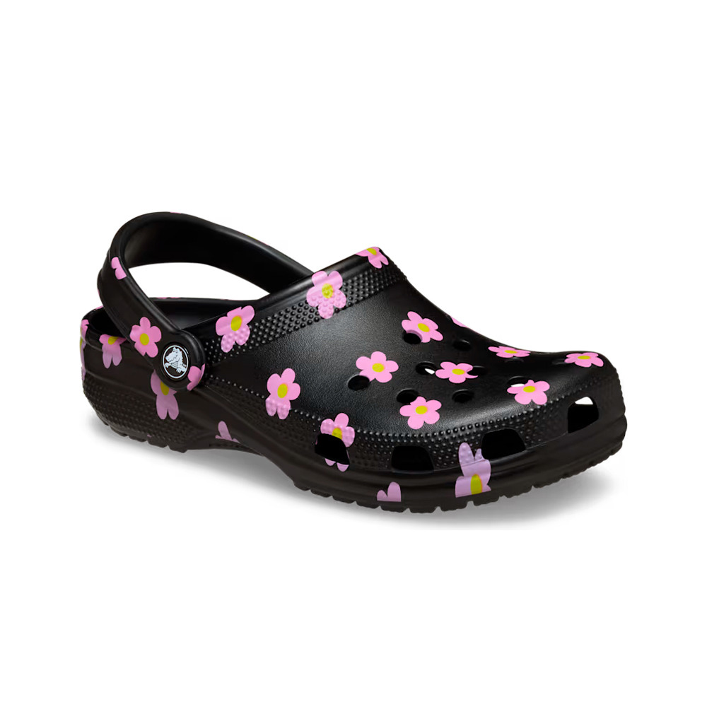 Crocs zueco niño Classic Flower Clog K lateral interior
