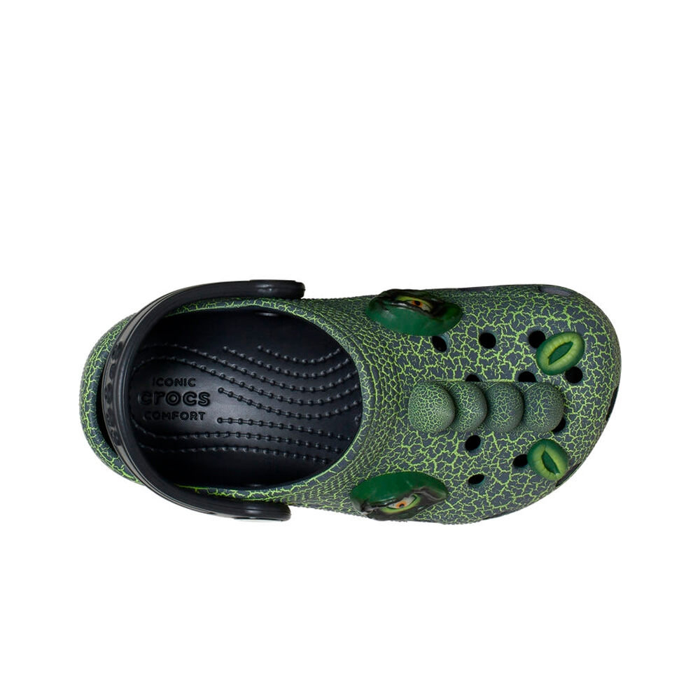 Crocs zueco niño Classic IAM Scary Dino Clog T vista superior