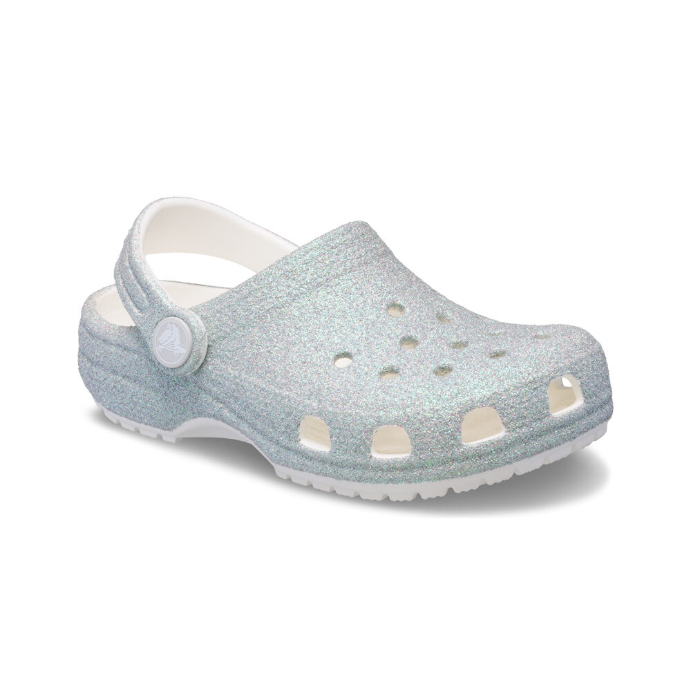 Crocs zueco niño Classic Iridescent Glitter Clog T lateral interior