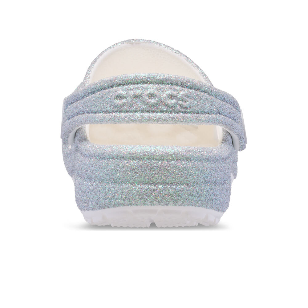 Crocs zueco niño Classic Iridescent Glitter Clog T puntera