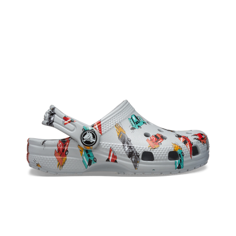Crocs zueco niño Classic Race Cars Graphic Cg T lateral exterior