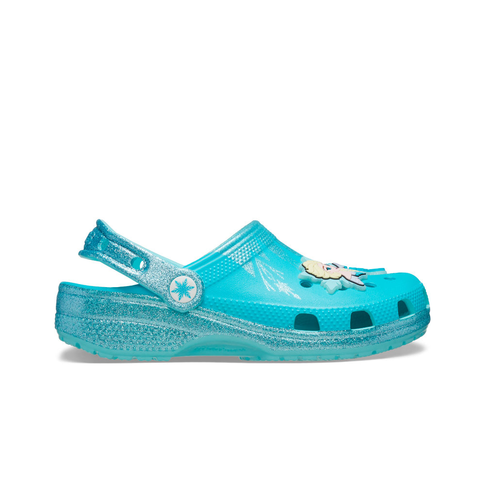 Crocs zueco niño Frozen Elsa Classic Clog K lateral exterior