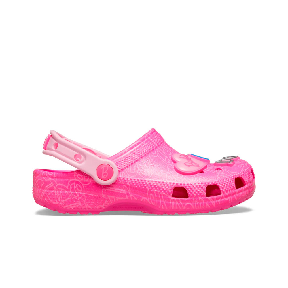 Crocs zueco niño Mattel Pink Barbie Classic Clog K lateral exterior
