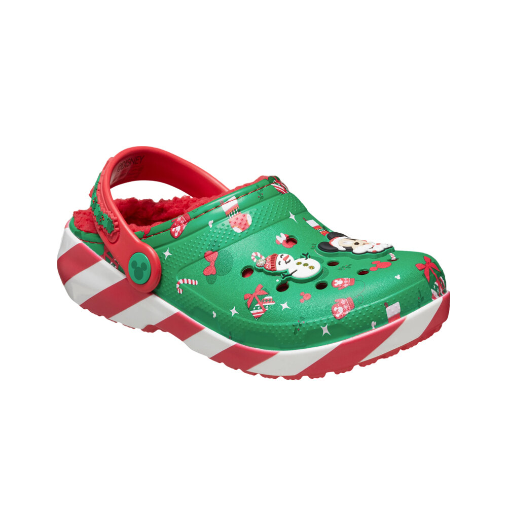 Crocs zueco niño Mickey Xmas Lined Classic Clog K lateral interior