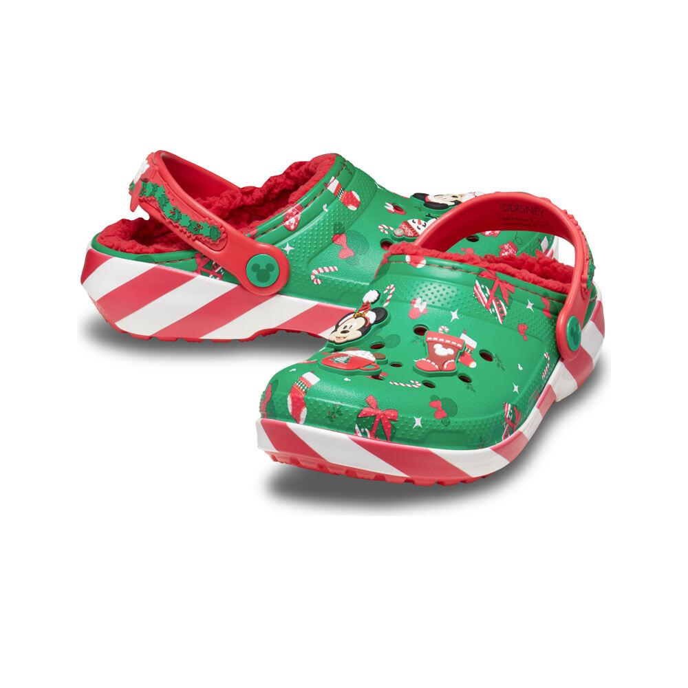 Crocs zueco niño Mickey Xmas Lined Classic Clog K puntera