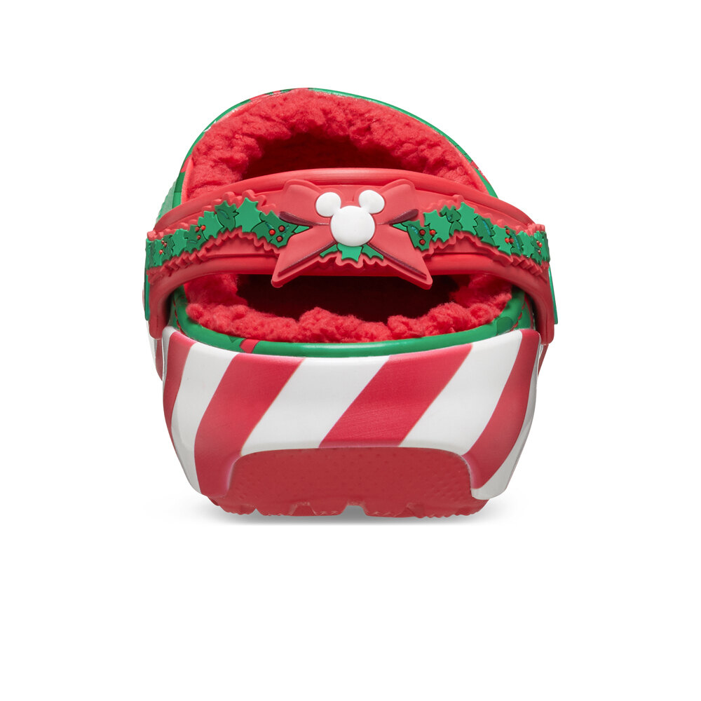 Crocs zueco niño Mickey Xmas Lined Classic Clog T vista trasera