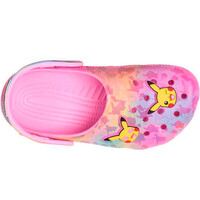 Crocs zueco niño Pikachu Pink Classic Clog K vista superior