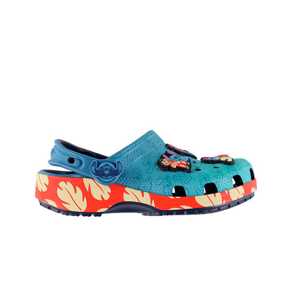 Crocs zueco niño Stitch Multi Classic Clog K lateral exterior