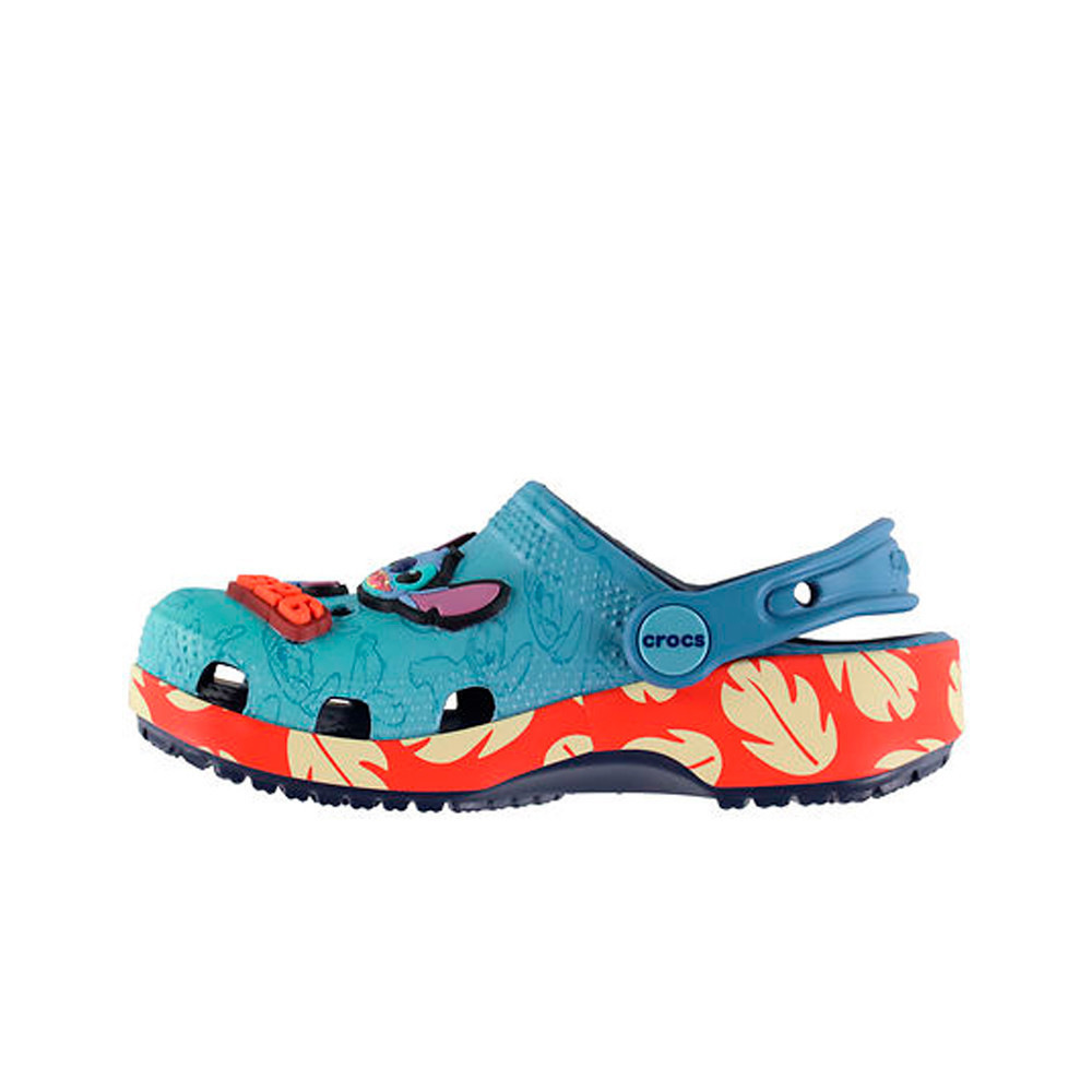 Crocs zueco niño Stitch Multi Classic Clog K lateral interior