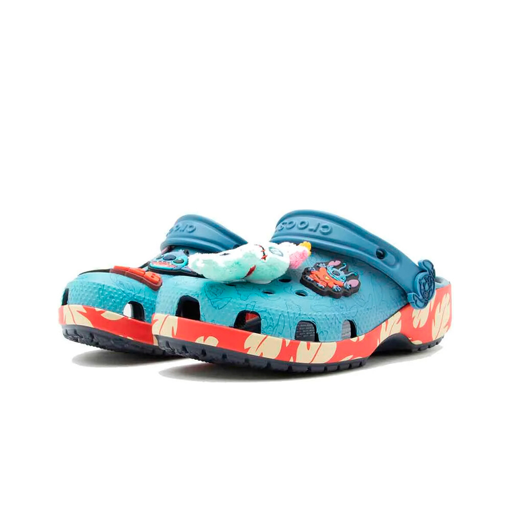 Crocs zueco niño Stitch Multi Classic Clog T lateral interior