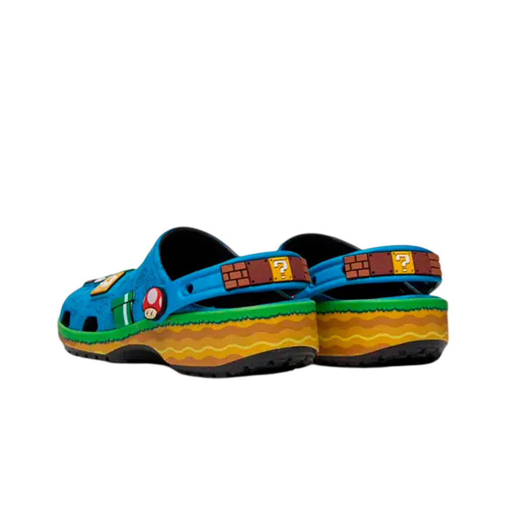 Crocs zueco niño Super Mario Core Classic Clog K vista trasera