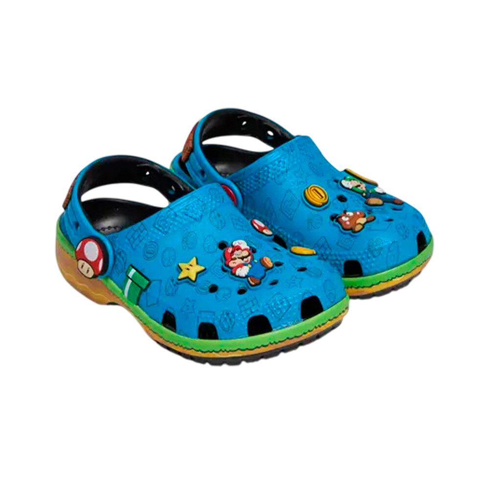Crocs zueco niño Super Mario Core Classic Clog T lateral interior