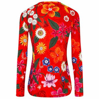 Cycology camiseta ciclismo mujer Aloha Women's Long Sleeve MTB Jersey vista trasera