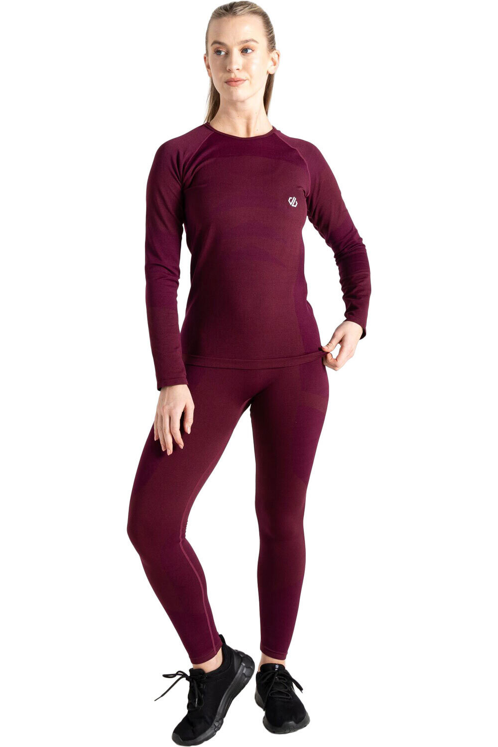 Dare2b camiseta térmica manga larga mujer In The Zone III BL Set vista frontal