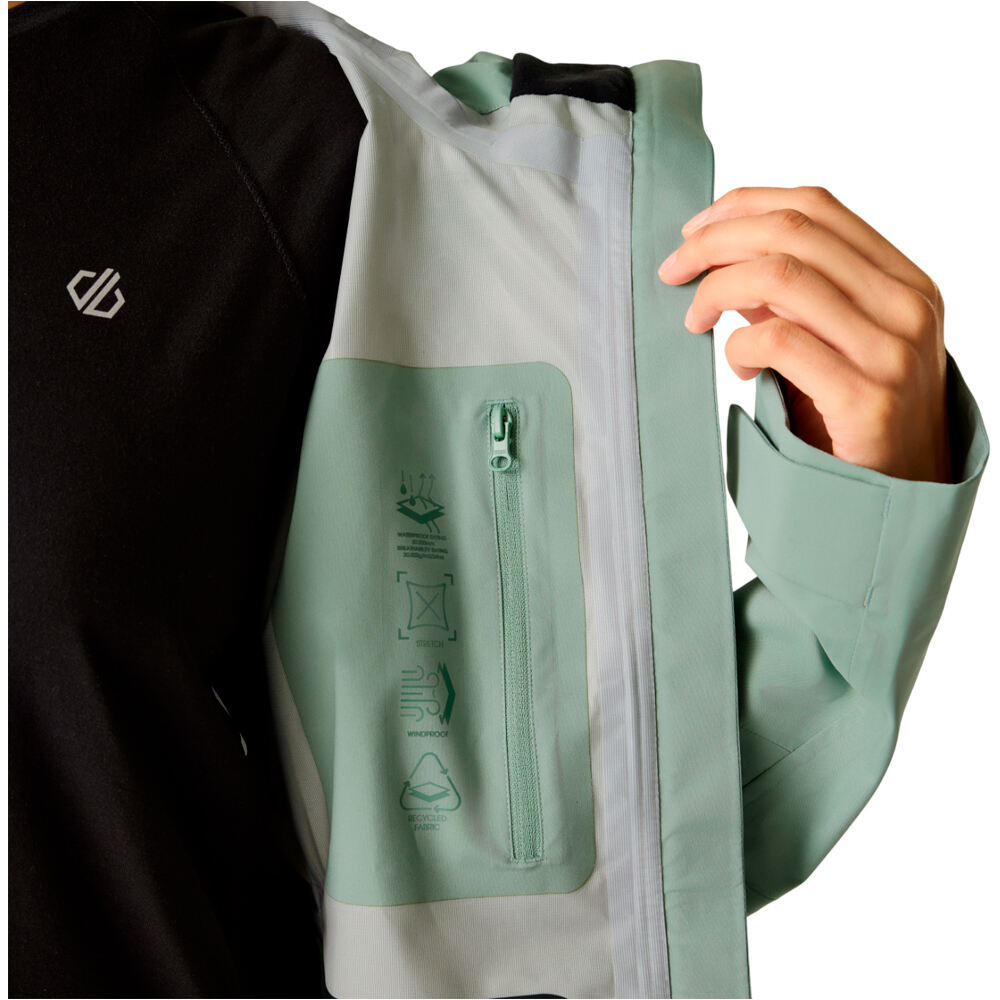 Dare2b chaqueta impermeable mujer Haik3LayerJk vista detalle
