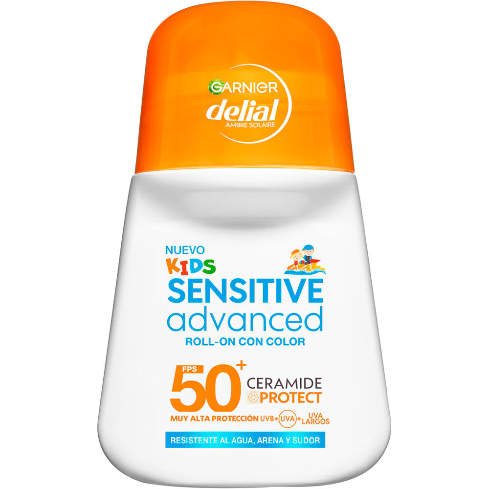 Delial protección solar corporal Roll on Kids Sensitive Advanced IP50 vista frontal
