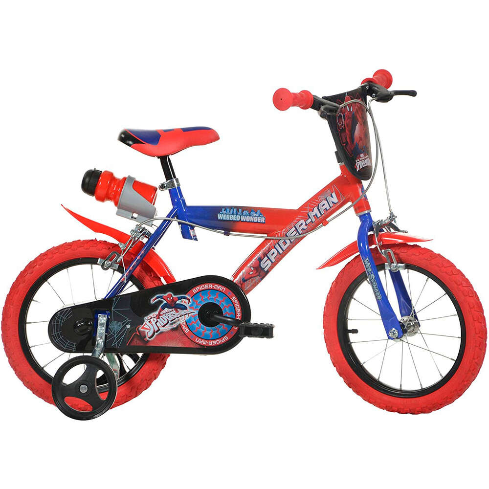 Dino bicicleta niño SPIDERMAN 14 vista frontal