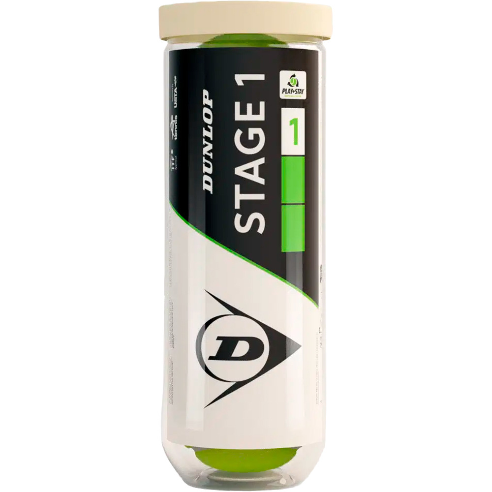 Dunlop pelota tenis BOLA SIN PRESION STAGE 1 vista frontal