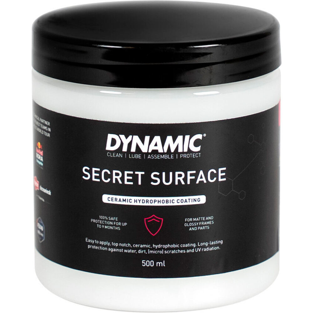Dynamic aceites y lubricante bicicleta SECRET SURFACE 500 ML. vista frontal