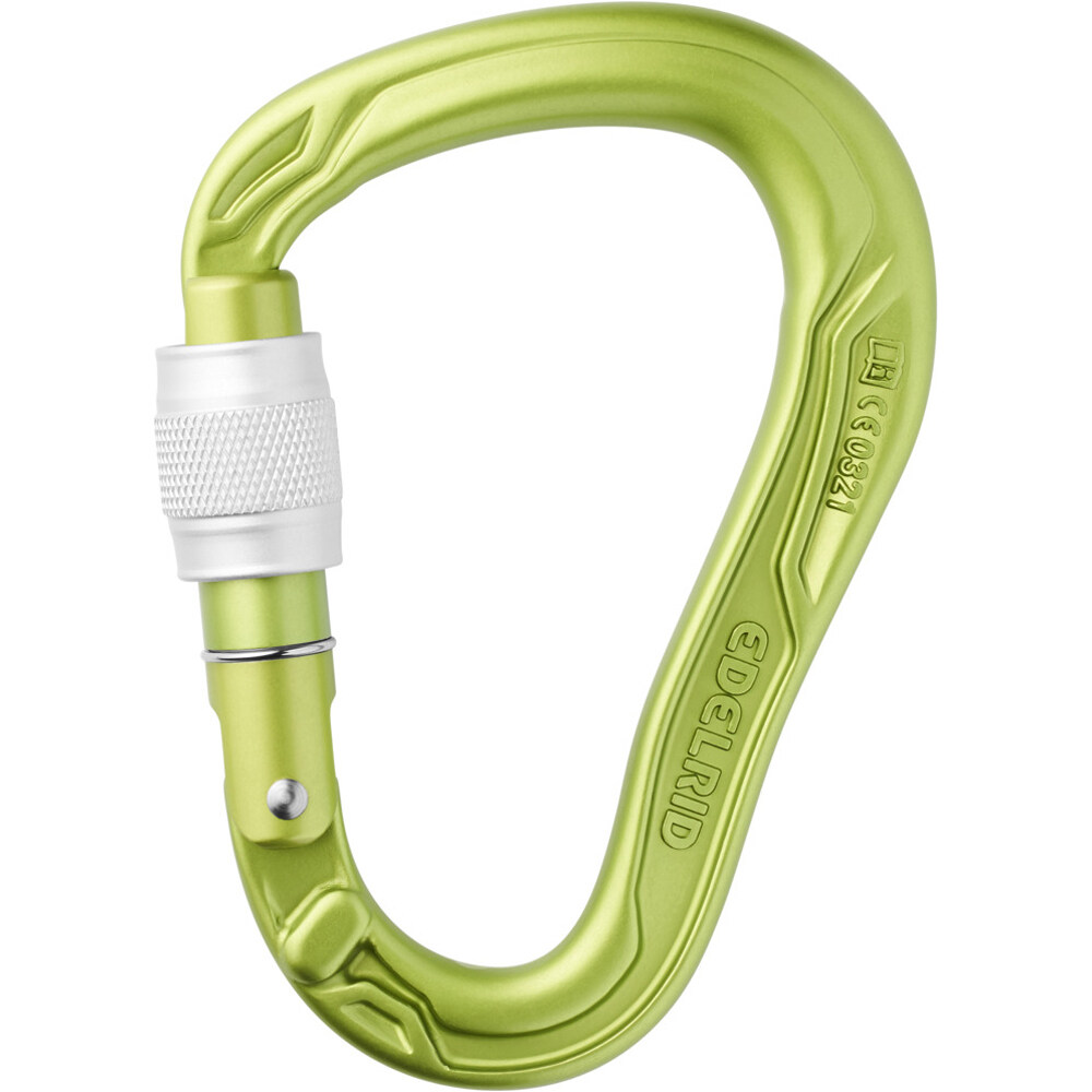 Edelrid mosquetón seguridad HMS BULLET SCREW Oasis mosquetn CE vista frontal