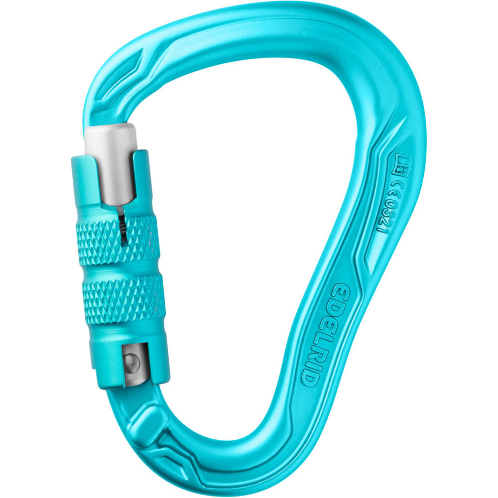 Edelrid mosquetón seguridad HMS BULLET TRIPLE Icemint mosquetn CE vista frontal