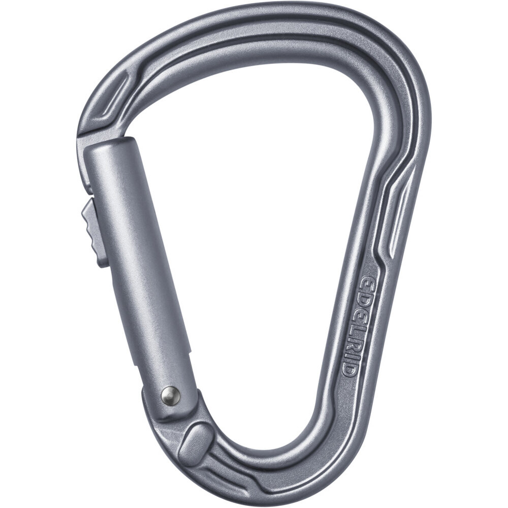 Edelrid mosquetón seguridad HMS STRIKE SLIDER II Slate mosquetn CE vista frontal