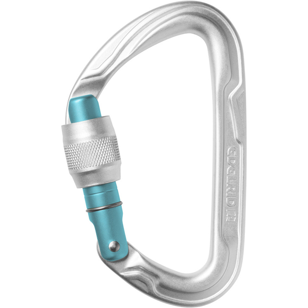 Edelrid mosquetón seguridad PURE SCREW III Silver mosquetn CE vista frontal