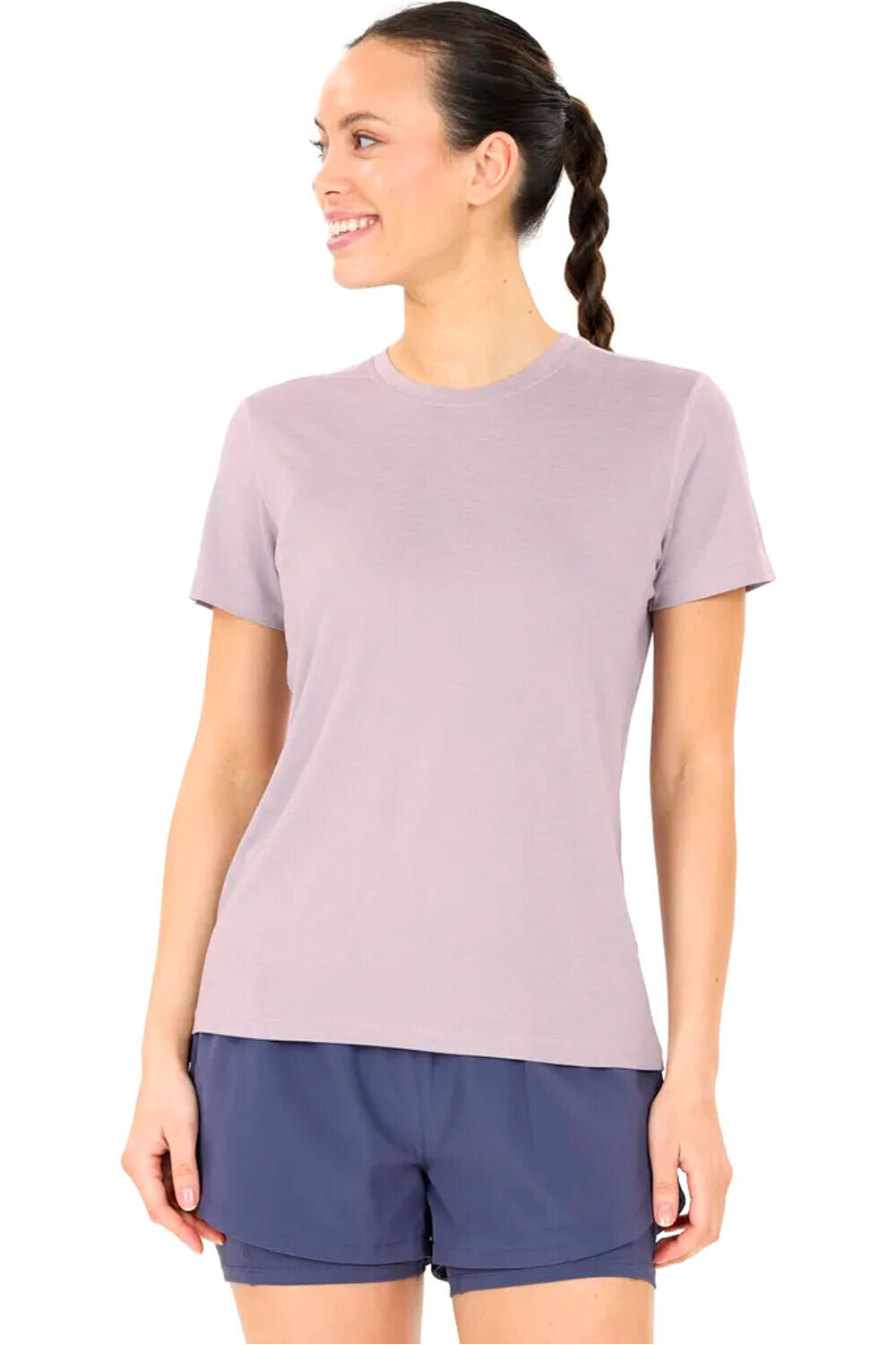 Endurance camiseta entrenamiento manga corta mujer Alvaly W Melange S/S Tee vista frontal