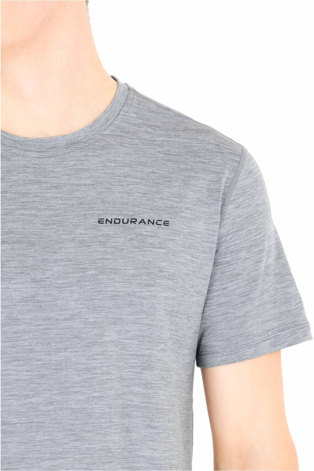 Endurance camiseta técnica manga corta hombre Abdon M Melange S/S Tee vista detalle