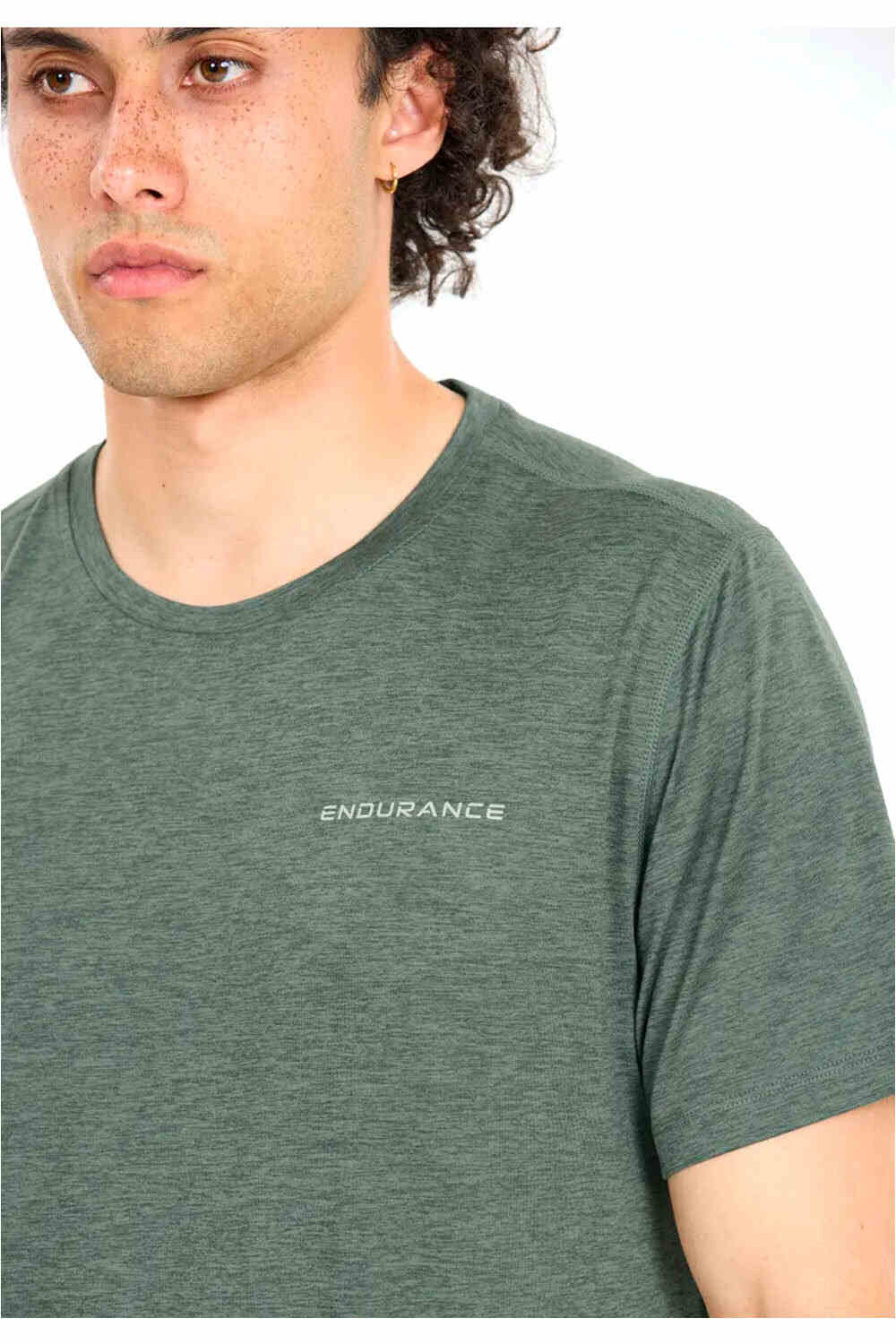 Endurance camiseta técnica manga corta hombre Abdon M Melange S/S Tee vista detalle
