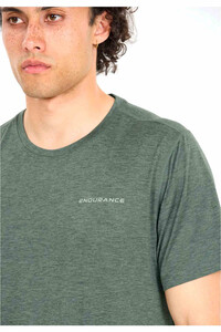 Endurance camiseta técnica manga corta hombre Abdon M Melange S/S Tee vista detalle