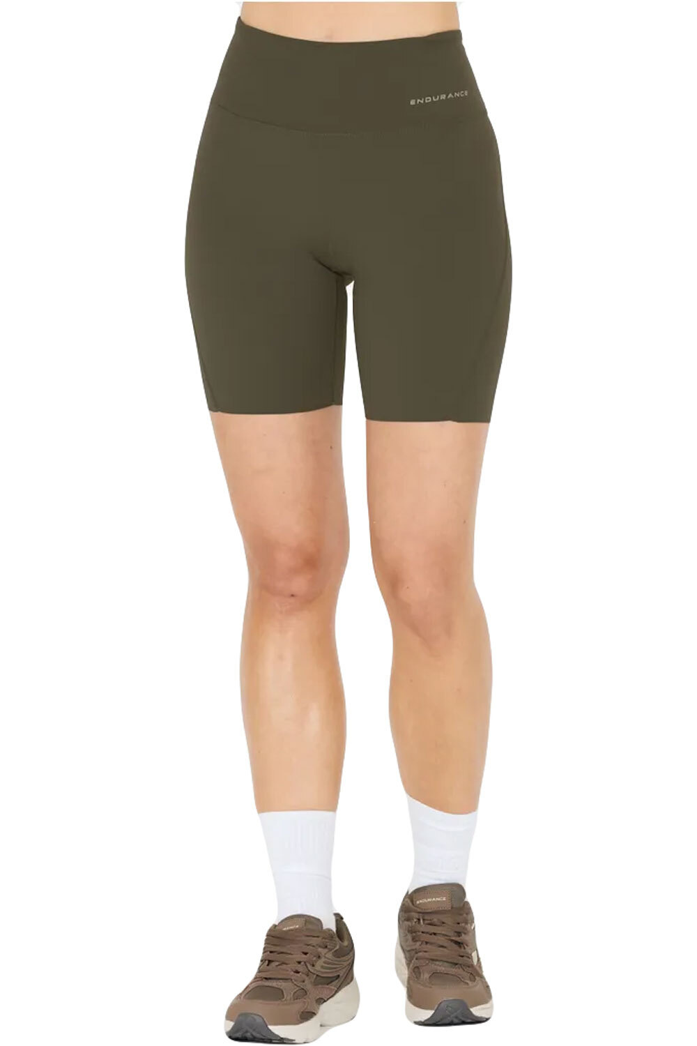 Endurance malla corta running mujer Ranveigh Short Tights vista frontal